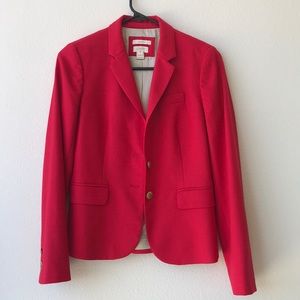 Red J crew school boy blazer size 0